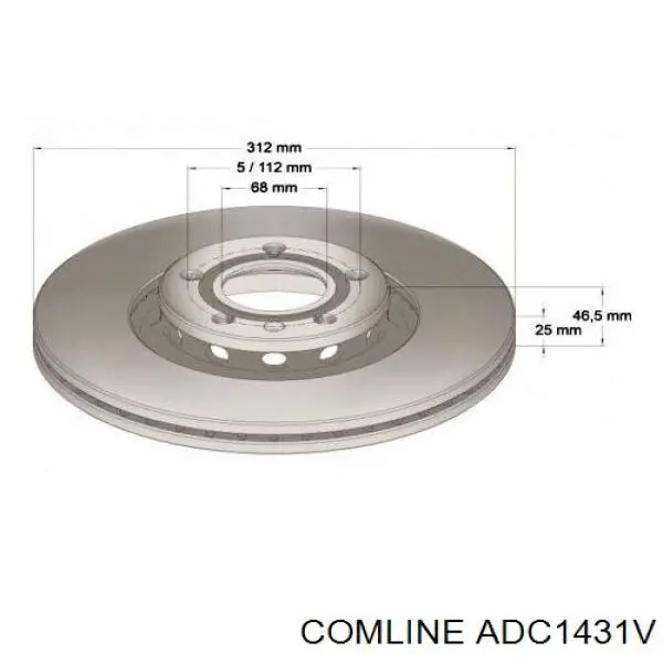 ADC1431V Comline Диск тормозной передний