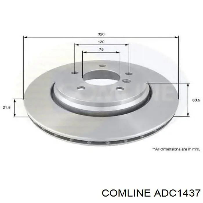 ADC1437 Comline Дисковый тормоз