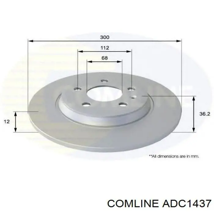 Задний тормозной диск Comline ADC1437 цена, от 22.81 USD