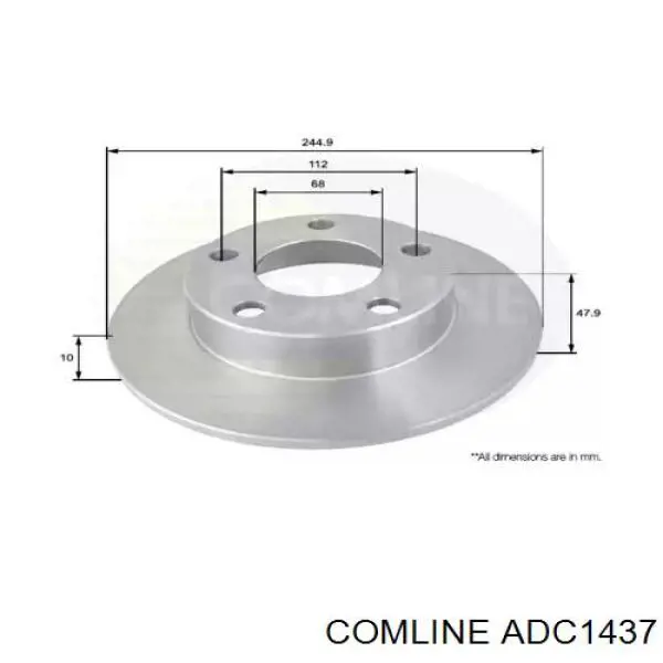 ADC1437 Comline тормозные диски