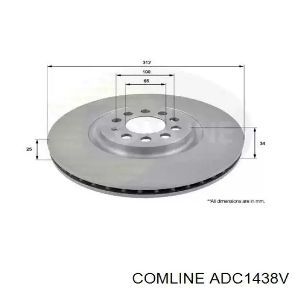 Передние тормозные диски ADC1438V Comline