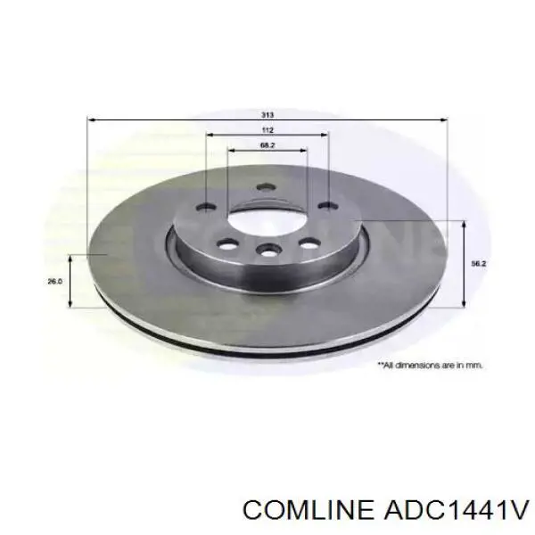 ADC1441V Comline диск тормозной передний
