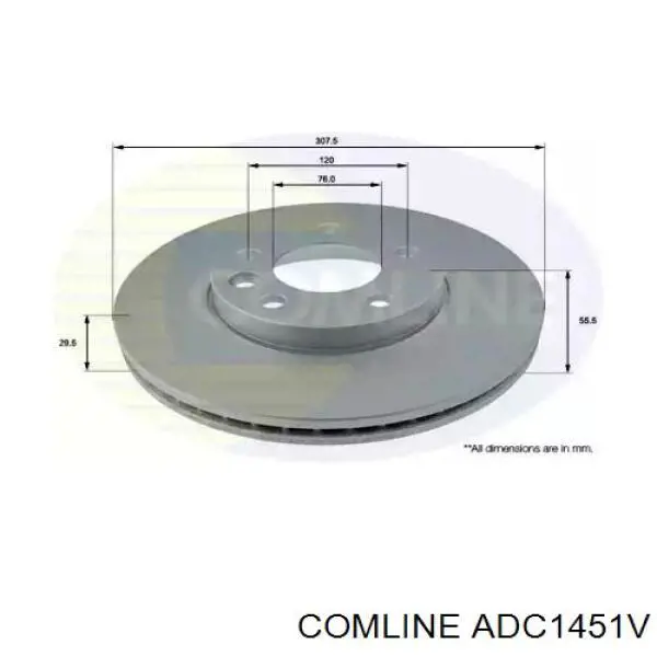 ADC1451V Comline disco do freio dianteiro