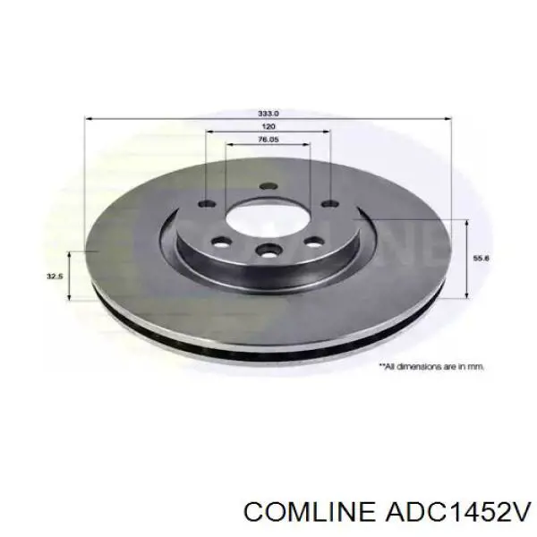 ADC1452V Comline диск тормозной передний