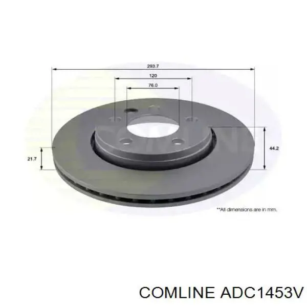 ADC1453V Comline диск тормозной задний