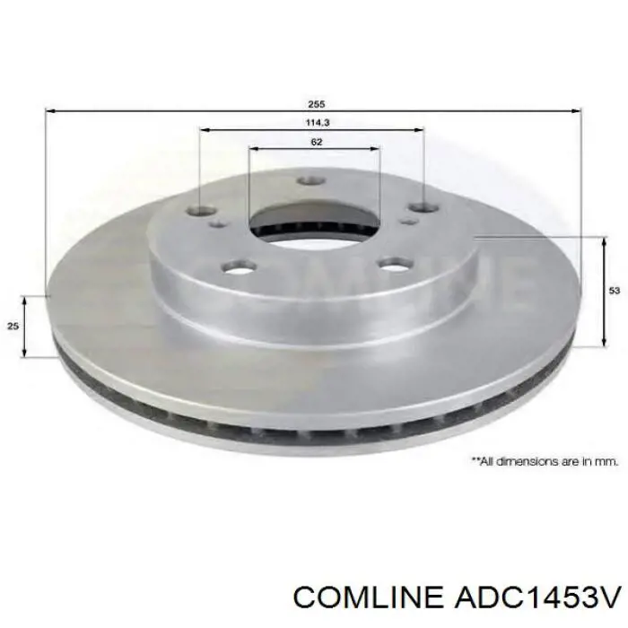 Купить ADC1453V Comline Диск тормозной задний