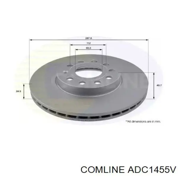 ADC1455V Comline disco do freio dianteiro