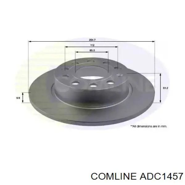 ADC1457 Comline disco do freio traseiro