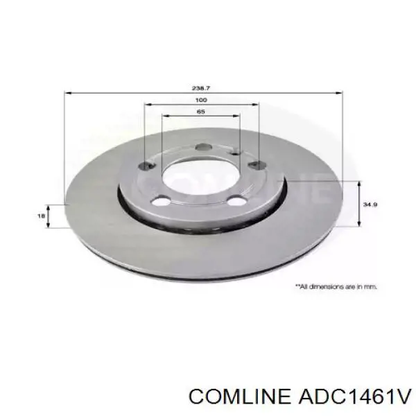 Передние тормозные диски ADC1461V Comline