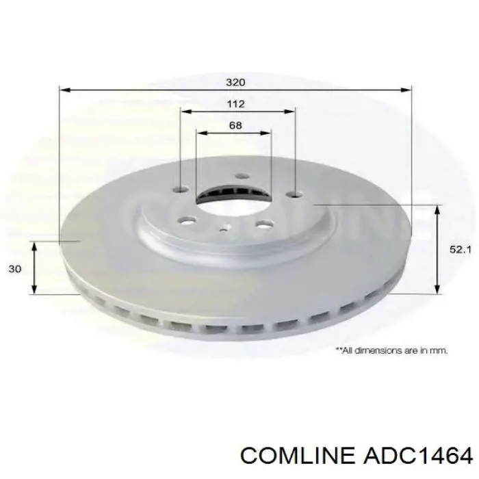 ADC1464 Comline Диск тормозной передний