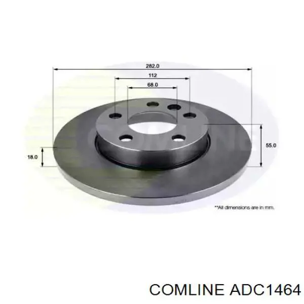 Передние тормозные диски ADC1464 Comline