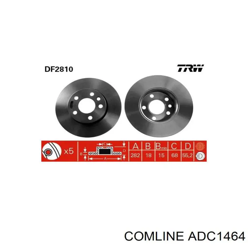Тормоз дисковый передний Comline ADC1464 цена, от 35.34 USD