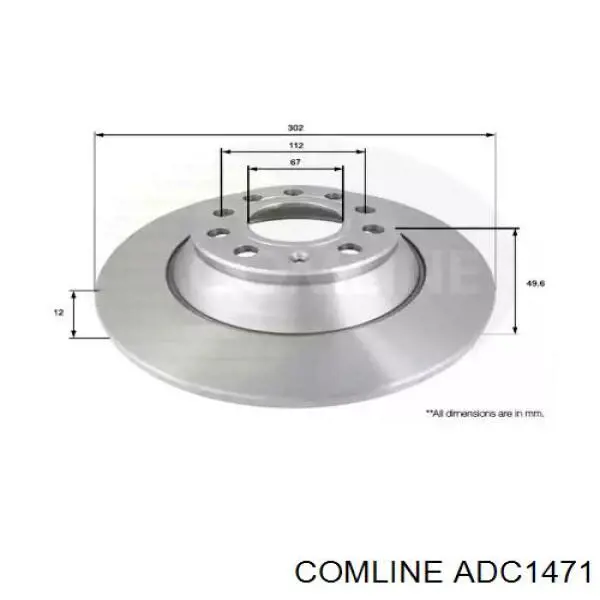 ADC1471 Comline тормозные диски