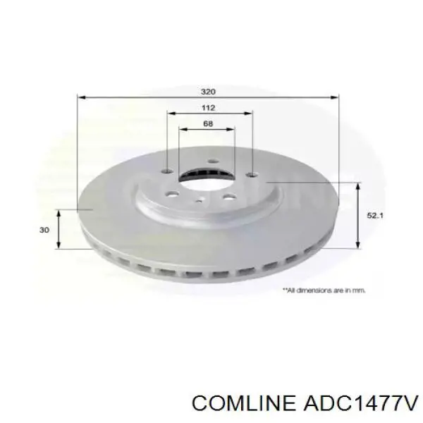 Передние тормозные диски ADC1477V Comline