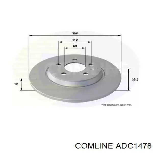 Тормозные диски ADC1478 Comline