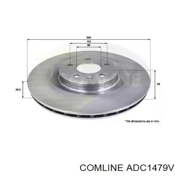 ADC1479V Comline диск тормозной передний
