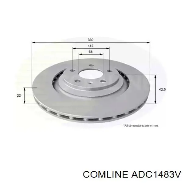 Тормозные диски ADC1483V Comline