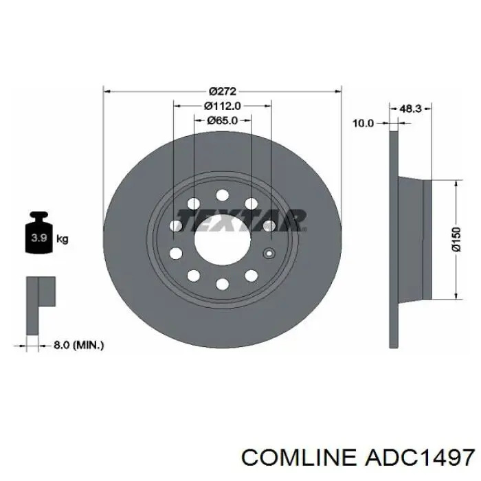 Задний тормозной диск Comline ADC1497 цена, от 26.89 USD