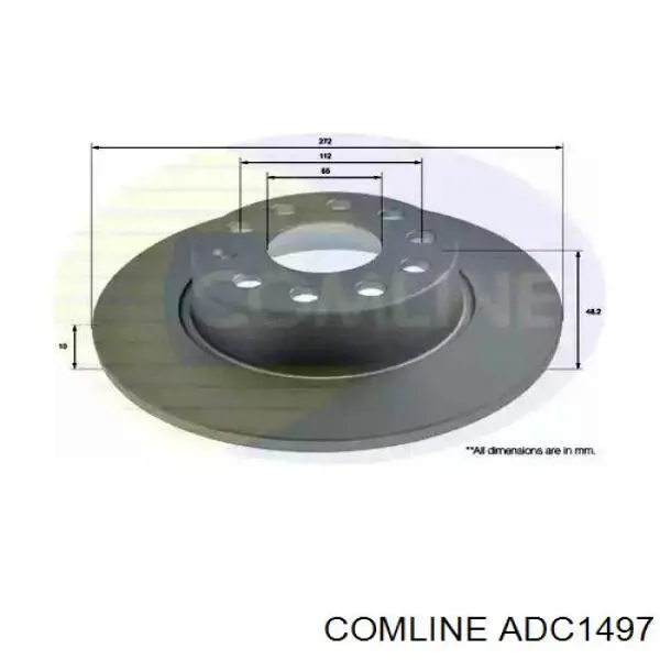 ADC1497 Comline disco do freio traseiro