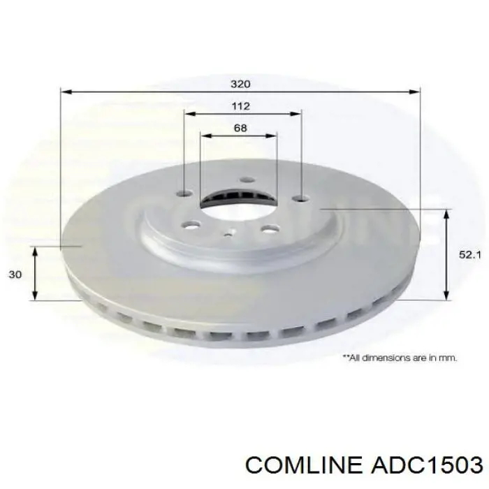 Тормоз дисковый передний Comline ADC1503 цена, от 18.28 USD