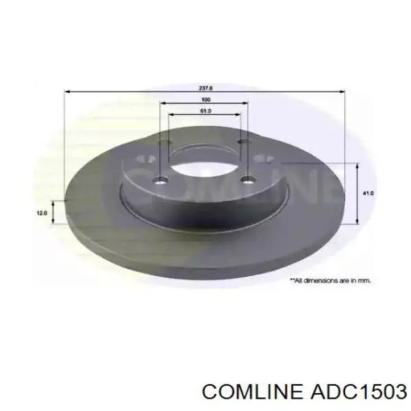 Передние тормозные диски ADC1503 Comline