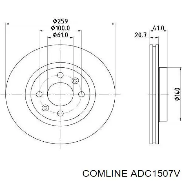 Купить ADC1507V Comline Ротор тормозной
