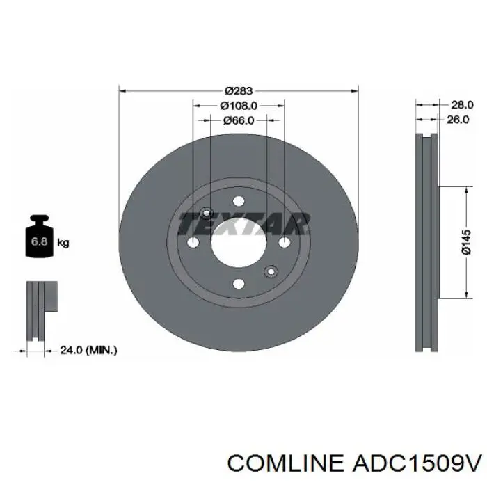 Купить ADC1509V Comline Ротор тормозной