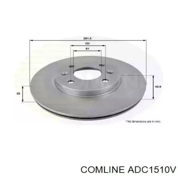 Передние тормозные диски ADC1510V Comline