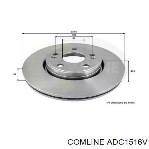 ADC1516V Comline тормозные диски