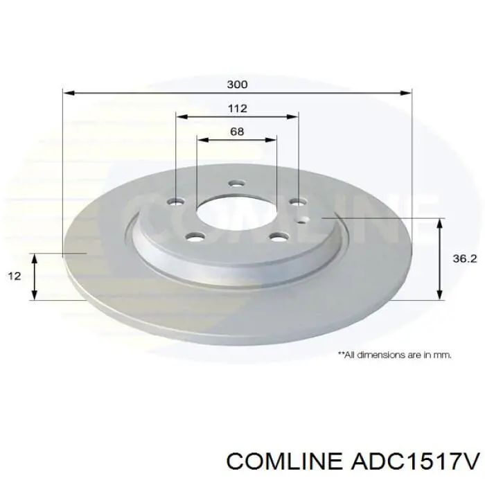 ADC1517V Comline Диск тормозной передний