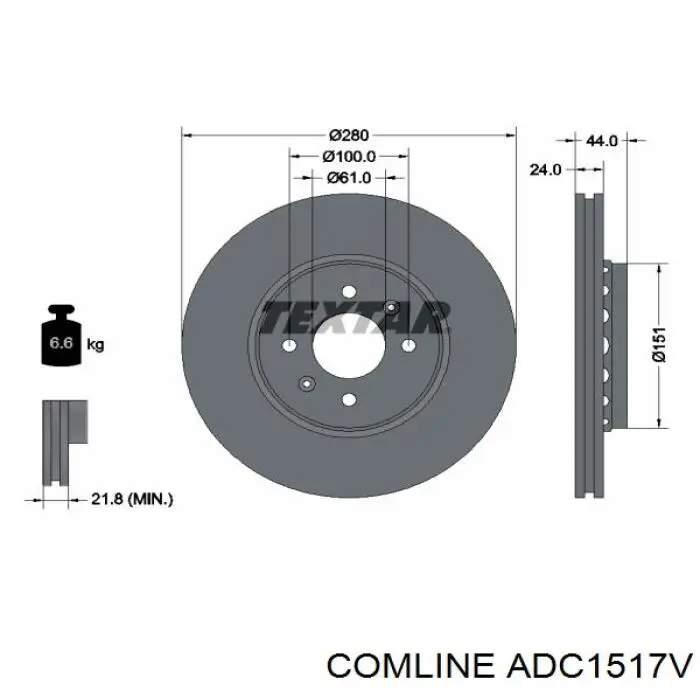 Купить ADC1517V Comline Ротор тормозной