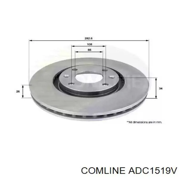 Передние тормозные диски ADC1519V Comline