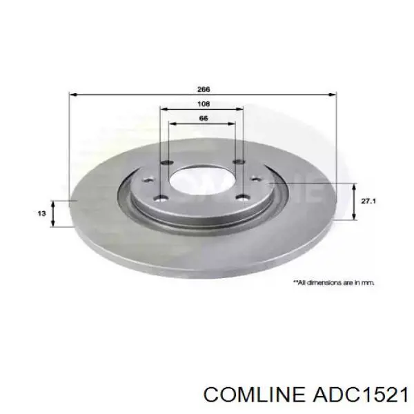 Передние тормозные диски ADC1521 Comline