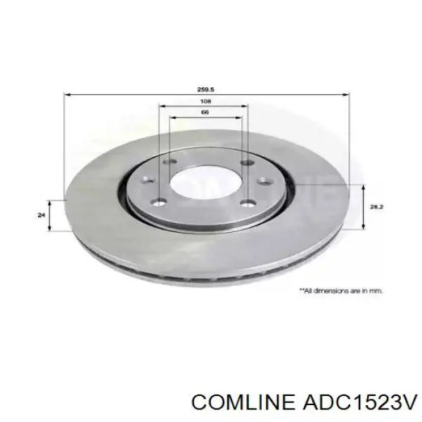 Передние тормозные диски ADC1523V Comline