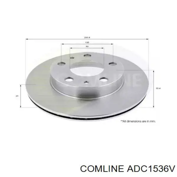 ADC1536V Comline Диск тормозной передний