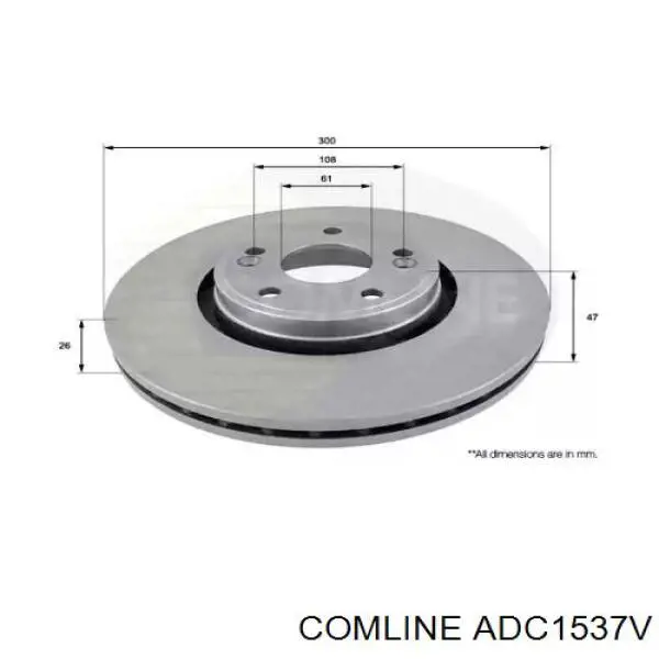 Передние тормозные диски ADC1537V Comline