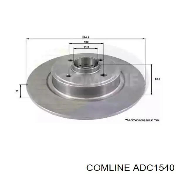ADC1540 Comline тормозные диски
