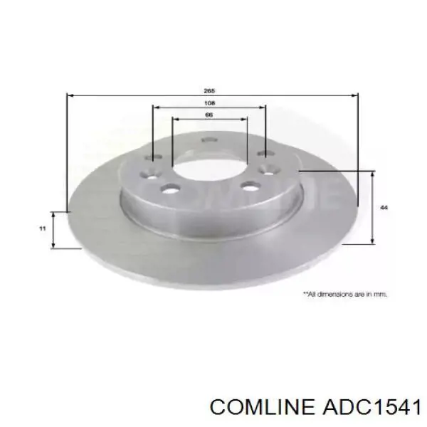 ADC1541 Comline диск тормозной задний