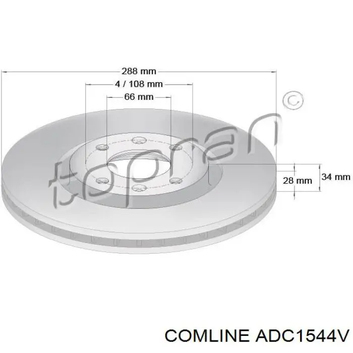 Передние тормозные диски ADC1544V Comline