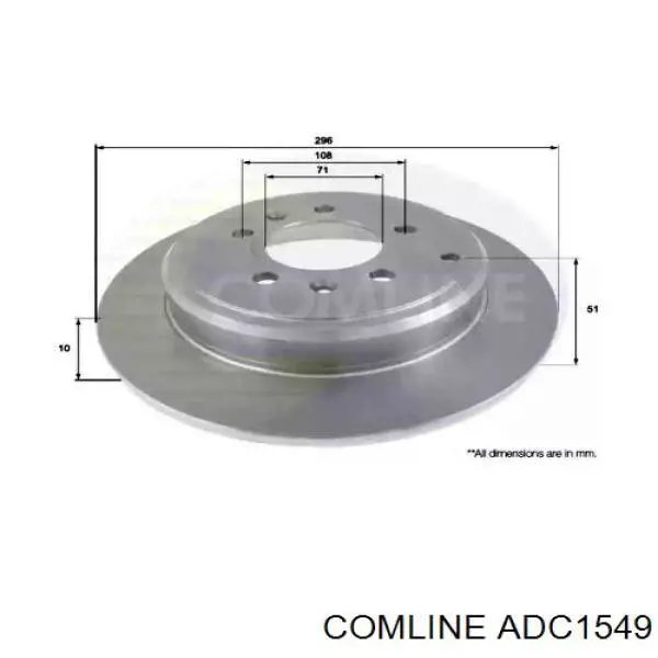 Тормозные диски ADC1549 Comline