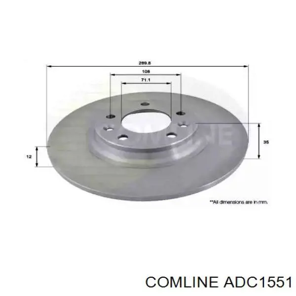 Тормозные диски ADC1551 Comline