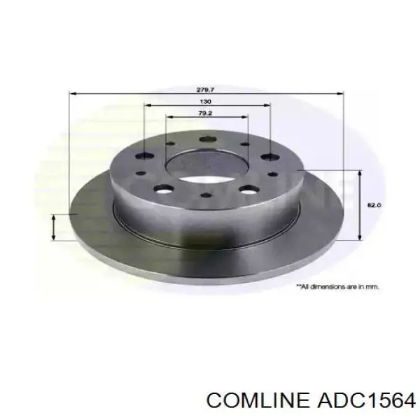 ADC1564 Comline диск тормозной задний