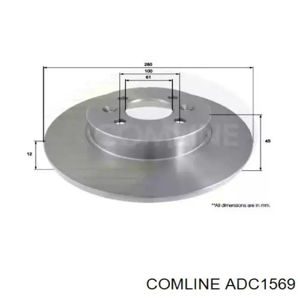 Тормозные диски ADC1569 Comline