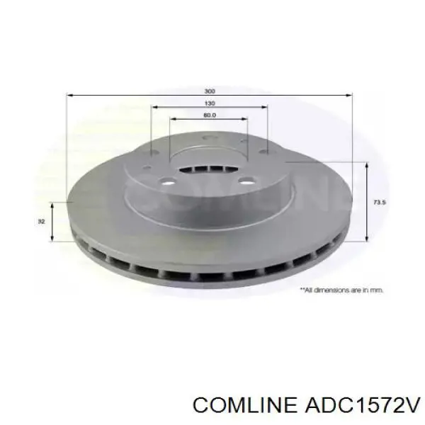 Передние тормозные диски ADC1572V Comline