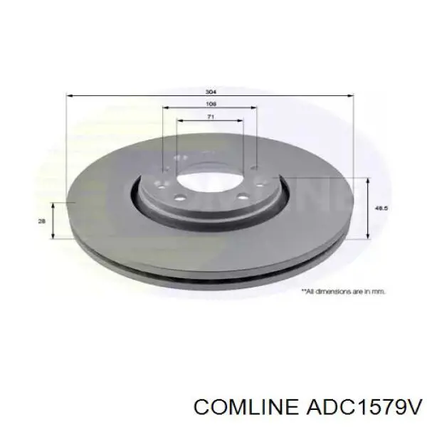 Передние тормозные диски ADC1579V Comline