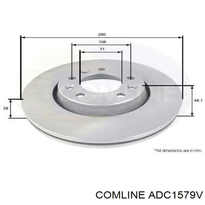 Купить ADC1579V Comline Ротор тормозной