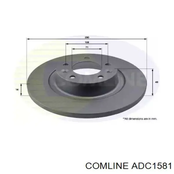 Тормозные диски ADC1581 Comline