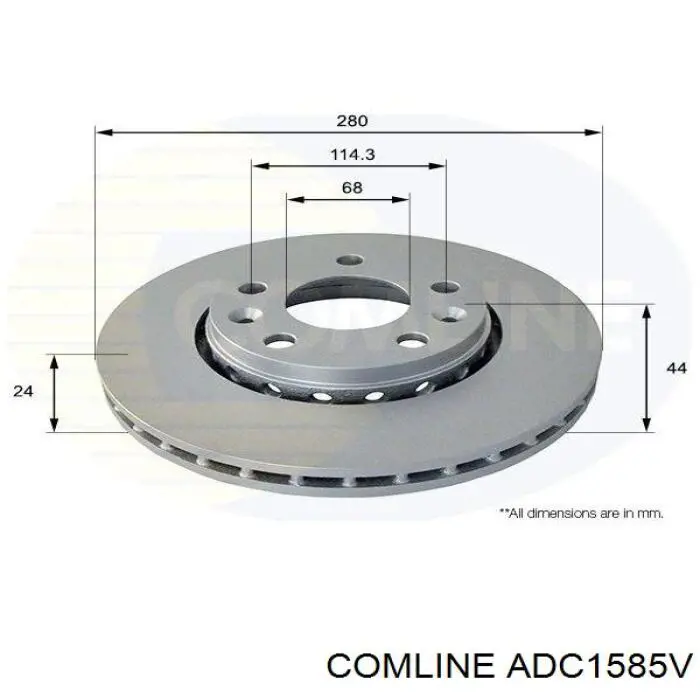 Передние тормозные диски ADC1585V Comline