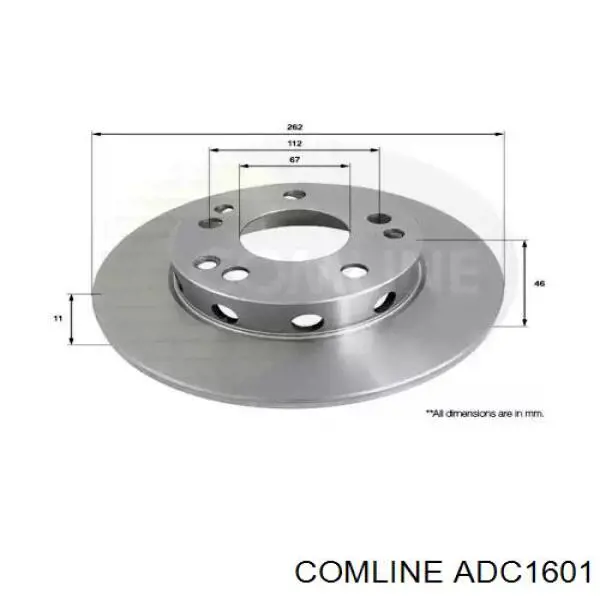 ADC1601 Comline диск тормозной передний