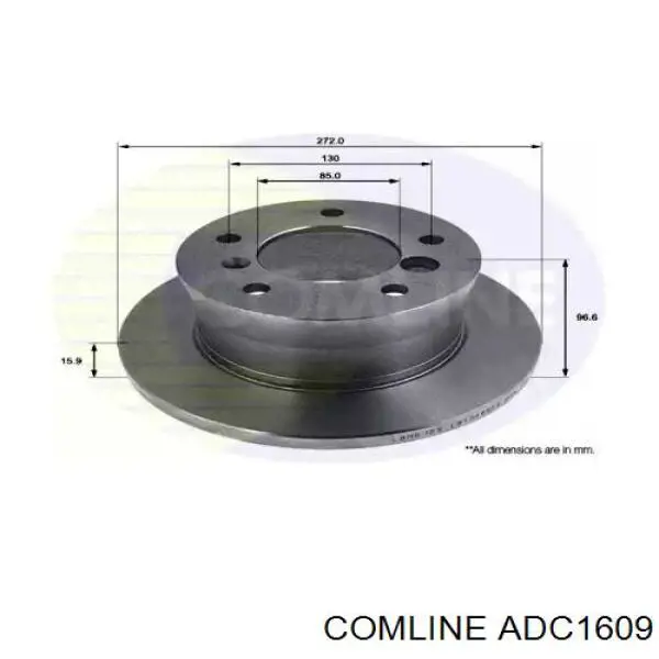 ADC1609 Comline Дисковый тормоз